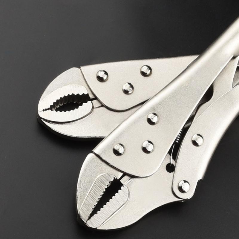 Industrial Grade C-Type Auto-Locking Pliers - Round Straight Pointed Jaw Quick-Sealing Fixing Pliers
