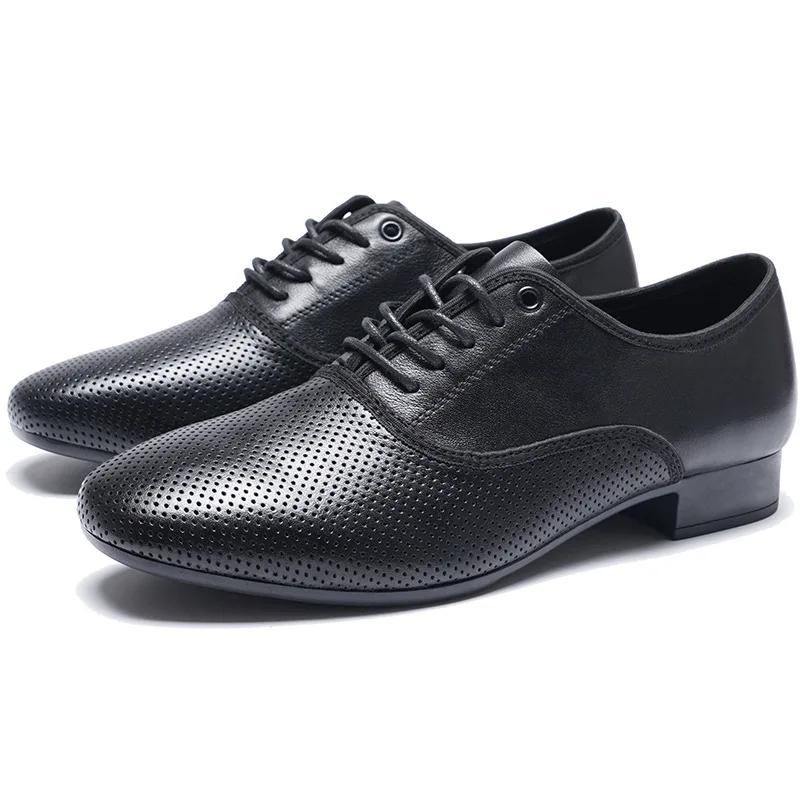  Genuine Leather New Soft Sole Style Brand New Modern Men's Ballroom Tango Latin Dance Shoes Man ballet Shoes Male