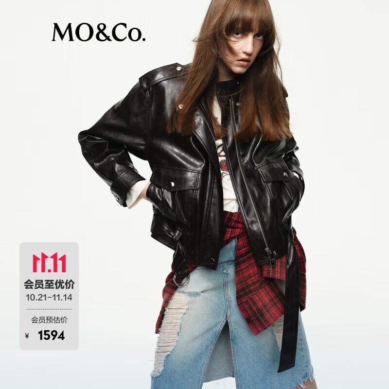 

MO&Co. Женская укороченная куртка из искусственной кожи L/170