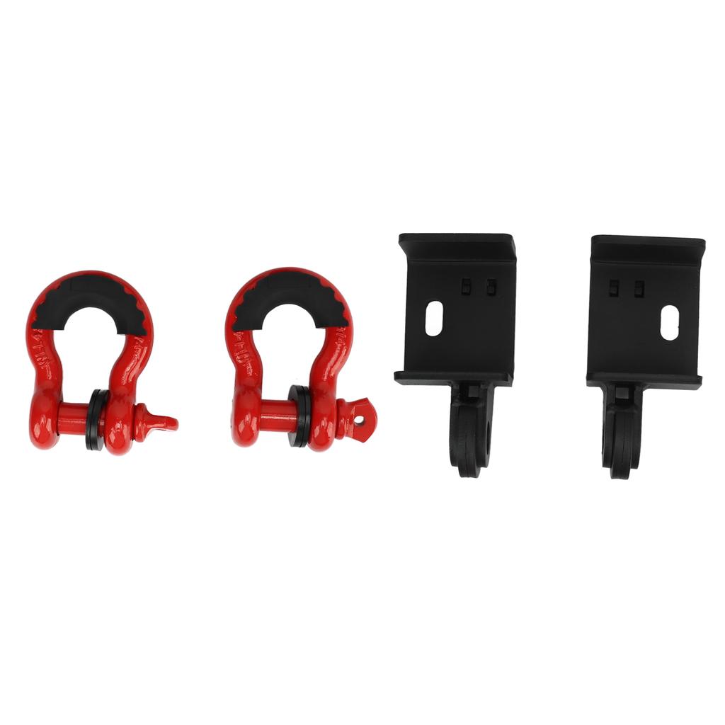 1 Paar Abschlepphakenhalterung vorne mit 34-Zoll-Schäkeln Schwerstahl Winden-Abschlepp-Montageplatte