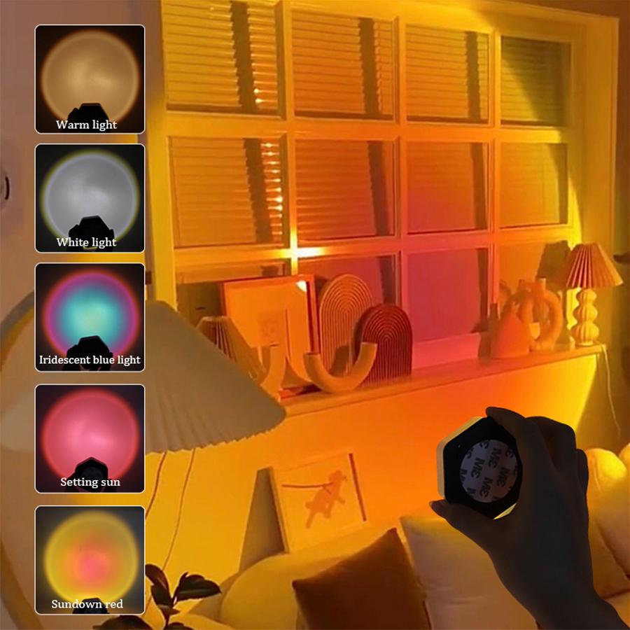Bunte magnetische Hänge-Schreibtischlampe, LED-Umgebungslicht für Schrank, Kleiderschrank, Nachtlicht