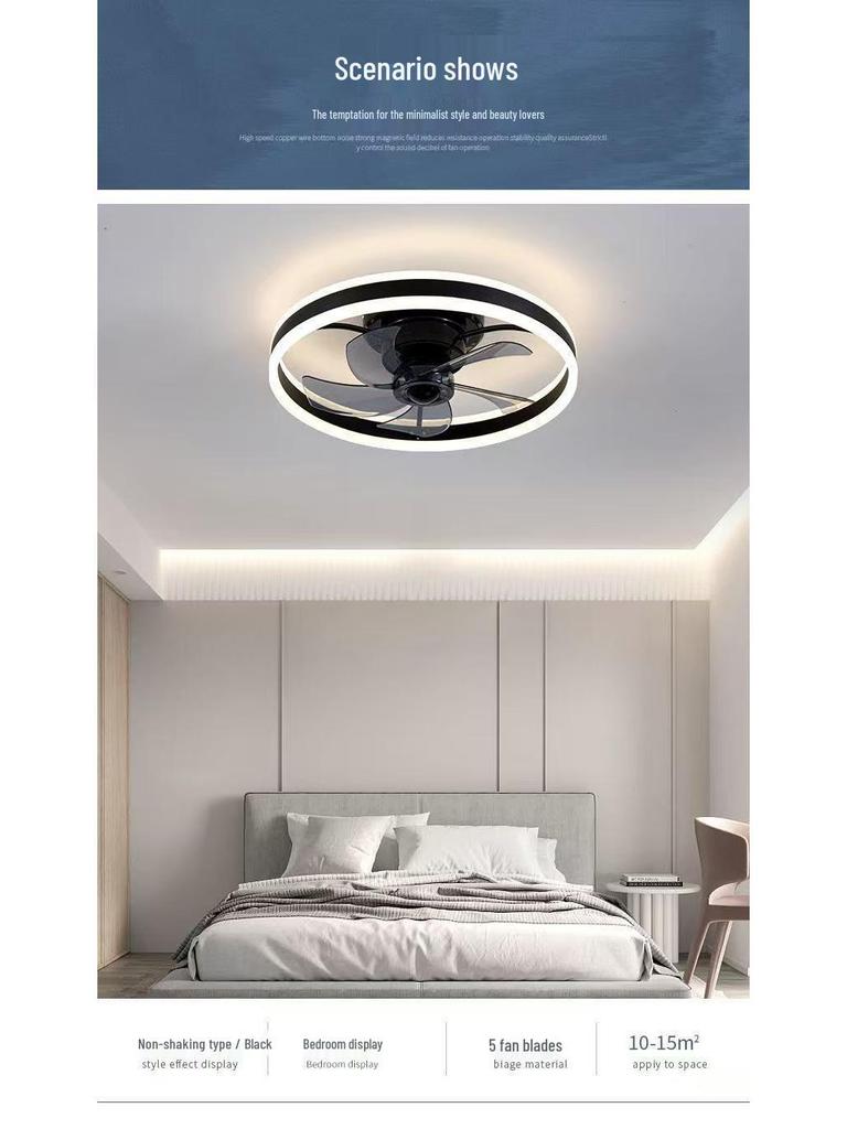 Luxury Ceiling Fan Light for Bedroom, Study, and Dining Room