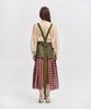 Eipeuleonwei Scarlet Check Khaki Apron Dress