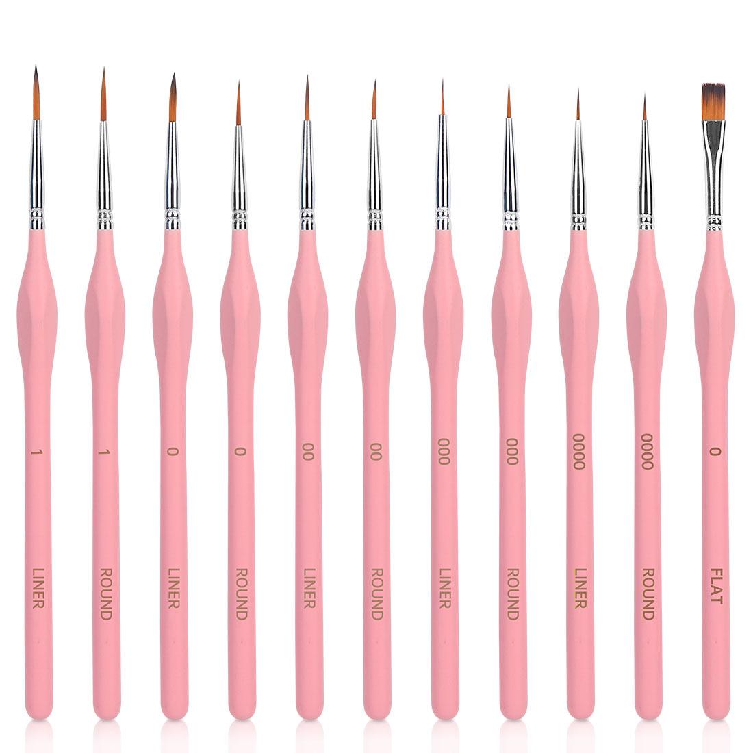 

11-Piece Wooden Outline Pen Set with Nylon Triangular Handles for Acrylic, Gouache, and Border Painting 11-piece set