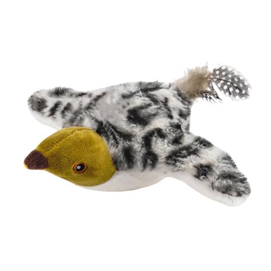 

Chirping Bird Bird Flapping Wings Interactive Electric Cat Toy Rechargeable Plush Flying Bird Toy Cats Natural 1pc