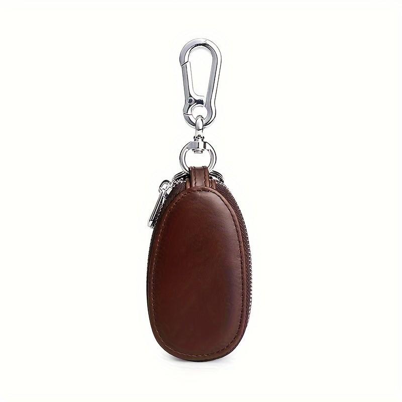 Men's Multifunctional Universal Double Layer Car Key Bag Genuine Leather Regular Key Bag Vintage Smart Folding Key Protector Fashion Business