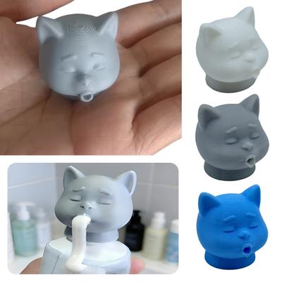 Vomiting Cat Toothpaste Dispenser Kitten Head Toothpaste Topper Bathroom Toothpaste Dust Protection Cap Cover Prank
