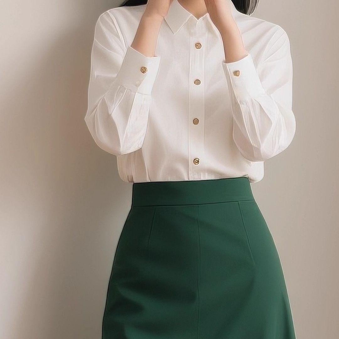 Women s Fashionable French Retro Two-Piece Skirt Set - Perfect for Spring & Summer Commute in Lightly Mature Style S Waist 64CM
