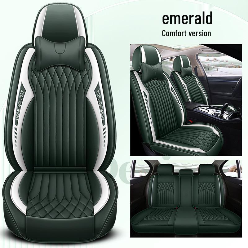 2024 All-Season Universal Full Surround Leather Car Seat Cushion Cover