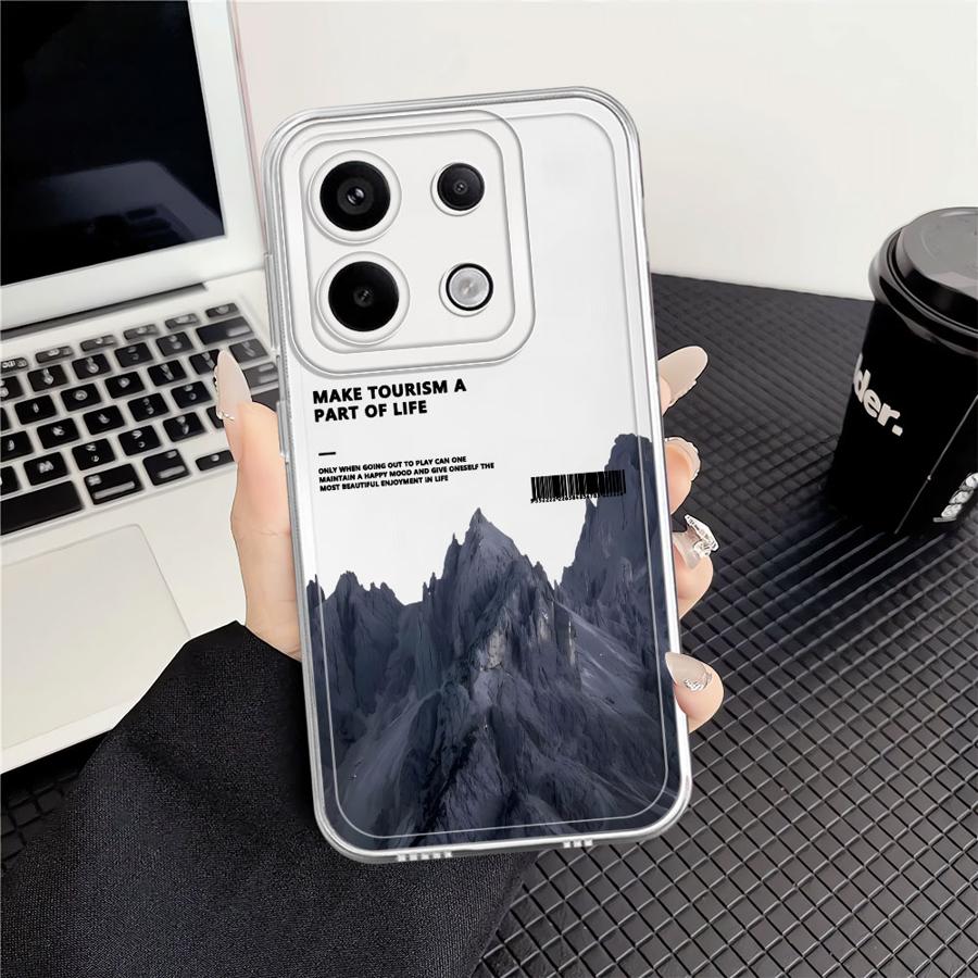 

Мягкий чехол для телефона для Xiaomi Redmi Note 14 Pro Plus 14C Note 13 12 A4 11S 13C 9 10 10S 11 12S Снежная гора Крутой Redmi Note 12 4G