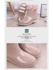 Women's Non-Slip Short Rain Boots - Fashionable, Warm, Low-Cut Rubber with Velvet, One-Piece Design