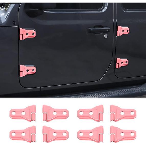 8PCS Door Hinge Cover Trim Accessories For 2018-2024 2025+ Jeep Wrangler JL JLU For -2024 2025+ Jeep Gladiator JT (Purple)