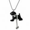 Cute Cartoon Dog Pendant Necklace Pearl Tassel Long Beaded Sweater Chain Women Light Luxury Fashion Personalized Party Jewelry G