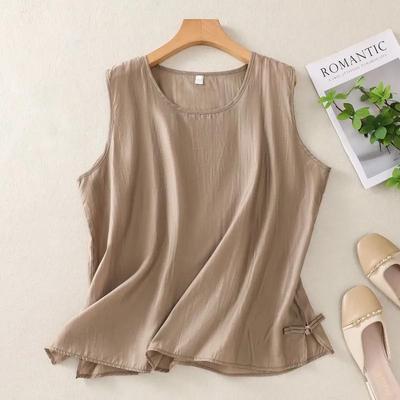 Vest for Women Cotton Sleeveless Tops Cotton Vest Oversize Casual Sleeveless Coat Buttons Camisole Vest
