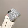 Sparkling leopard print silver plated glass phone case suitable for iPhone 17 16 15 14 13 12 11 Pro/Max/Plus scratch resistant