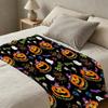 Halloween & Christmas Printed Flannel Blanket Soft Cozy Plush Throw, Warm Comfortable Bedding for Home & Dorm Use