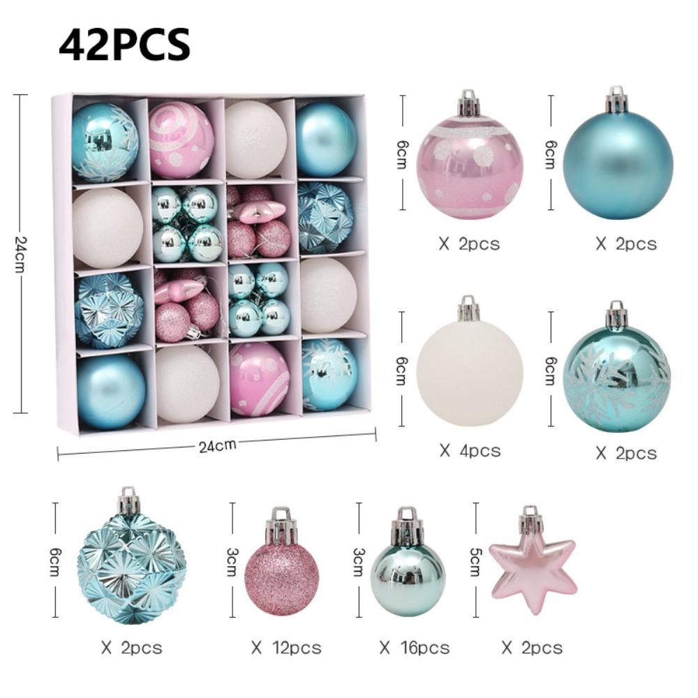 

Новогоднее украшение на елку Пластиковый расписной шар Рождественские украшения Новая подвесная рождественская елка Style J 44pcs