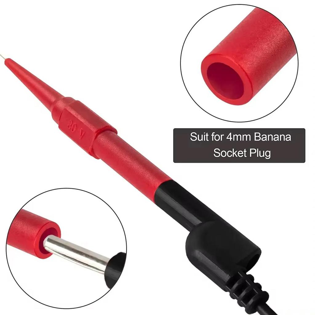 30V Car Tip Probes Diagnostic Tools Auto Multimeter Test Leads Extention Back Piercing Needle Tip Probes Mechanical Tools Code Readers 4