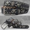 Original Skull Rivet Belt Punk Men'S Belt Women'S Snake Pattern Decorative Belt