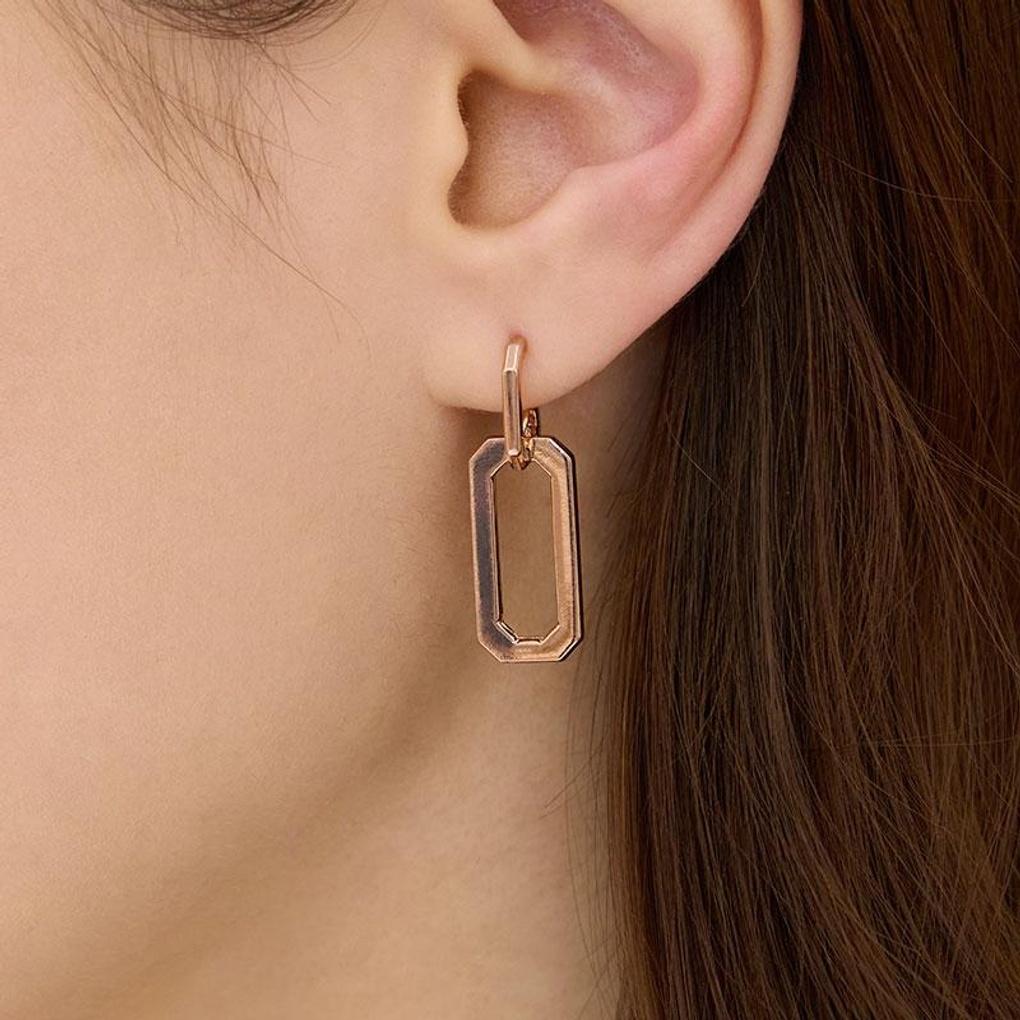 [LsSHOP] 14K Cornice Link Earrings (Gold Plated)_LJ5213BRE