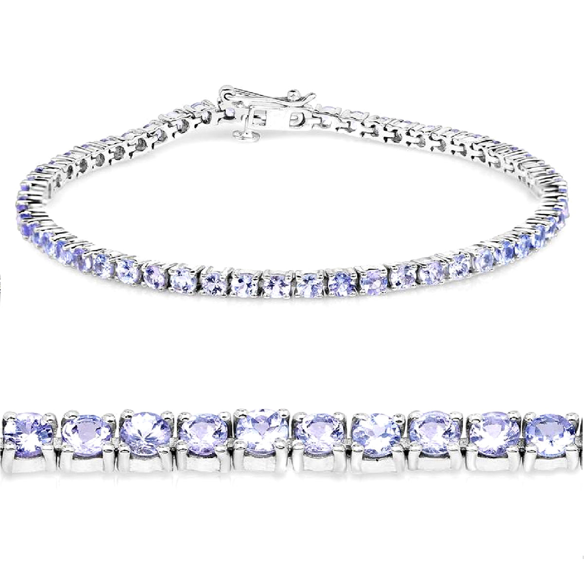 

Tanzanite Tennis Bracelet -925 Sterling Silver