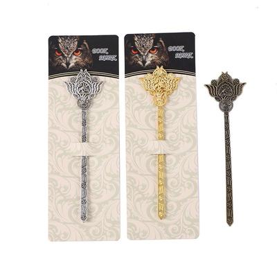 Rose-Shaped Ruler Bookmark: Literary Palace Style Stationery