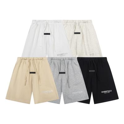 Podstawowe szorty dresowe z nadrukiem litery Unisex Oversize Bawełniane ze sznurkiem Elastyczny pas Codzienne Sportowe Długość do kolan Streetwear