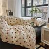 Korean Style Bedding Set Kid Adult Twin Full Queen Size Bed Flat Sheet Set Pillowcase Bed Linen Love Heart Duvet Cover