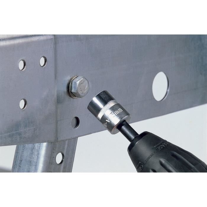 Jeu de douilles - WOLFCRAFT - 7 à 13 mm - Acier - Hexagonal - Pack de 7 douilles