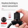 4 Digit Combination Bicycle Combination Lock Portable Ring Lock Keyless Bike Cable Lock  Bicycle