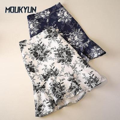 Summer Women Floral Skirt Kroean Fashion High Waist Slim Short Skirts
