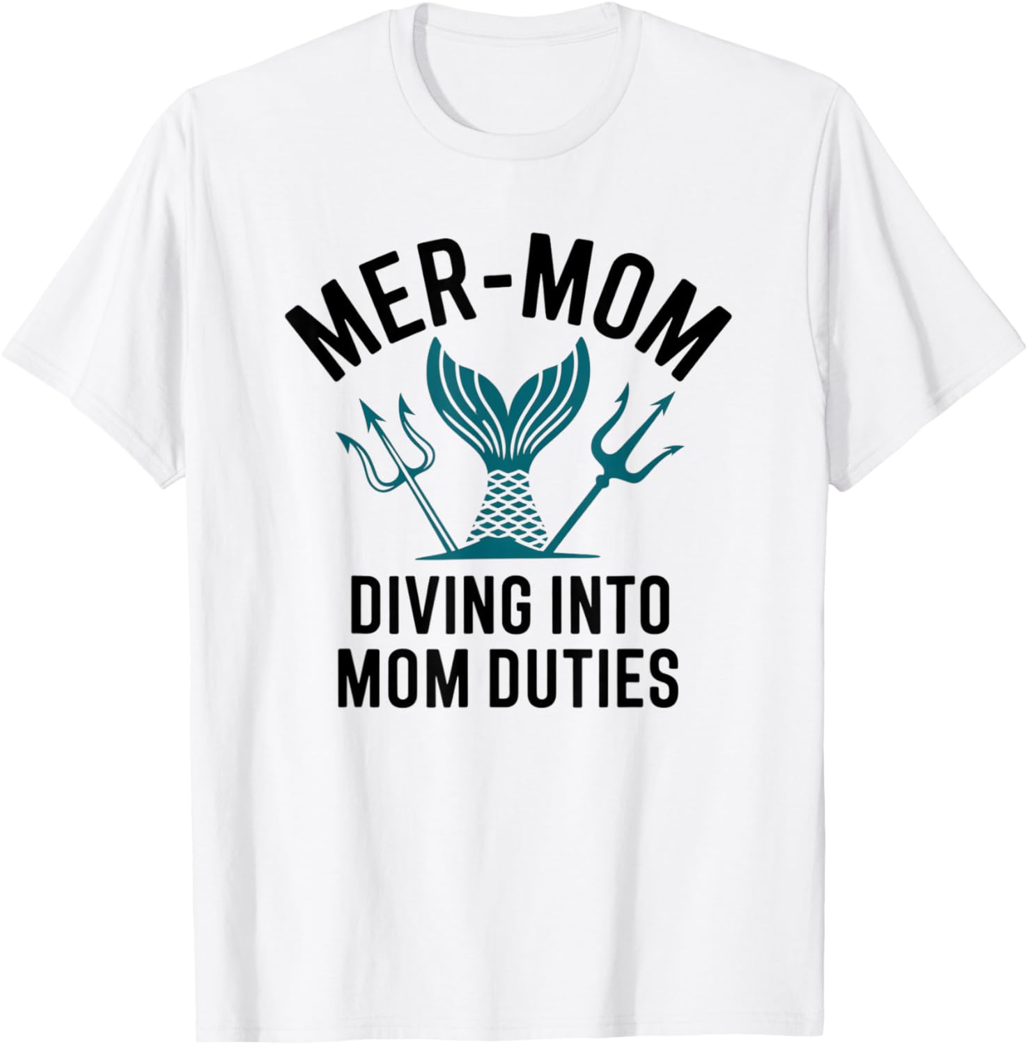 Kawaii MERMAID MER-MOM Diving Into Mom Duties Vacay Sea T-Shirt S разноцветный