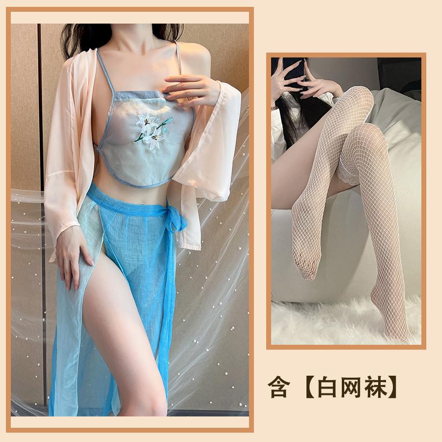 Sex Underwear Sexy Pure Desire Hot Uniform Retro Belly Pocket Antique Embroidery Seduction Nightdress Republic of China Suit