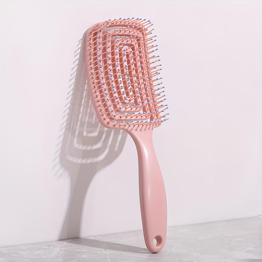 1pc Ergonomic Hollow Out Detangling Hair Brush,Ergonomic Hollow Design with Handle,Gentle on Wet/Dry Hair for All Types