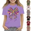 Children's Casual Carnival Print T-shirt, Round Neck Pullover Short-sleeve Top