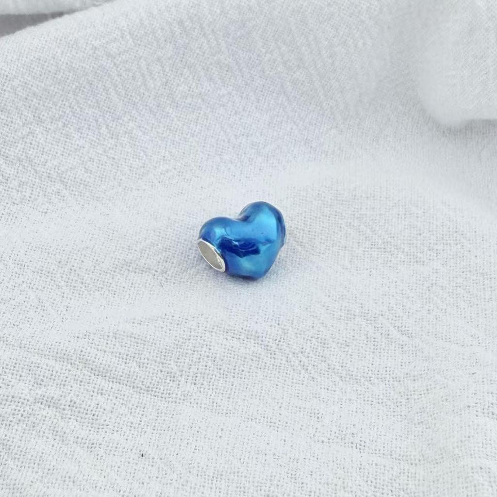 Heart-Shaped Silver-Plated Beads for Jewelry Making - 2025 Style