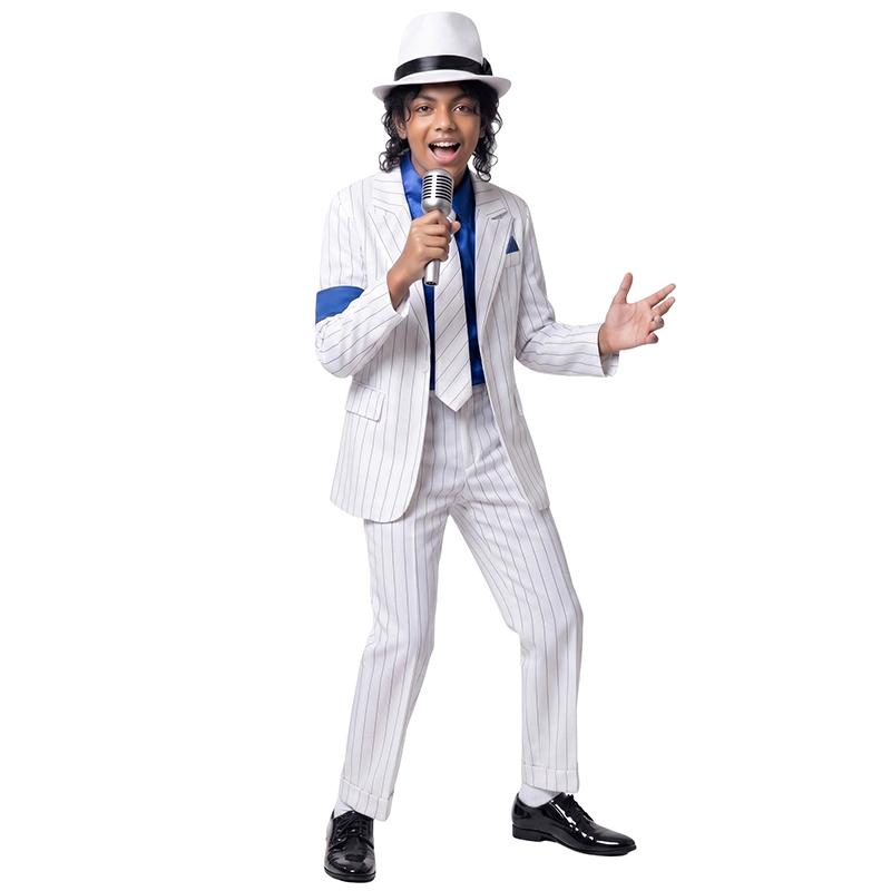 MJ Michael Hladký Zločinec Imitátor Oblečení Super Hvězda Zpěvák Cosplay Kluci Michael Jackson Halloweenský Kostým