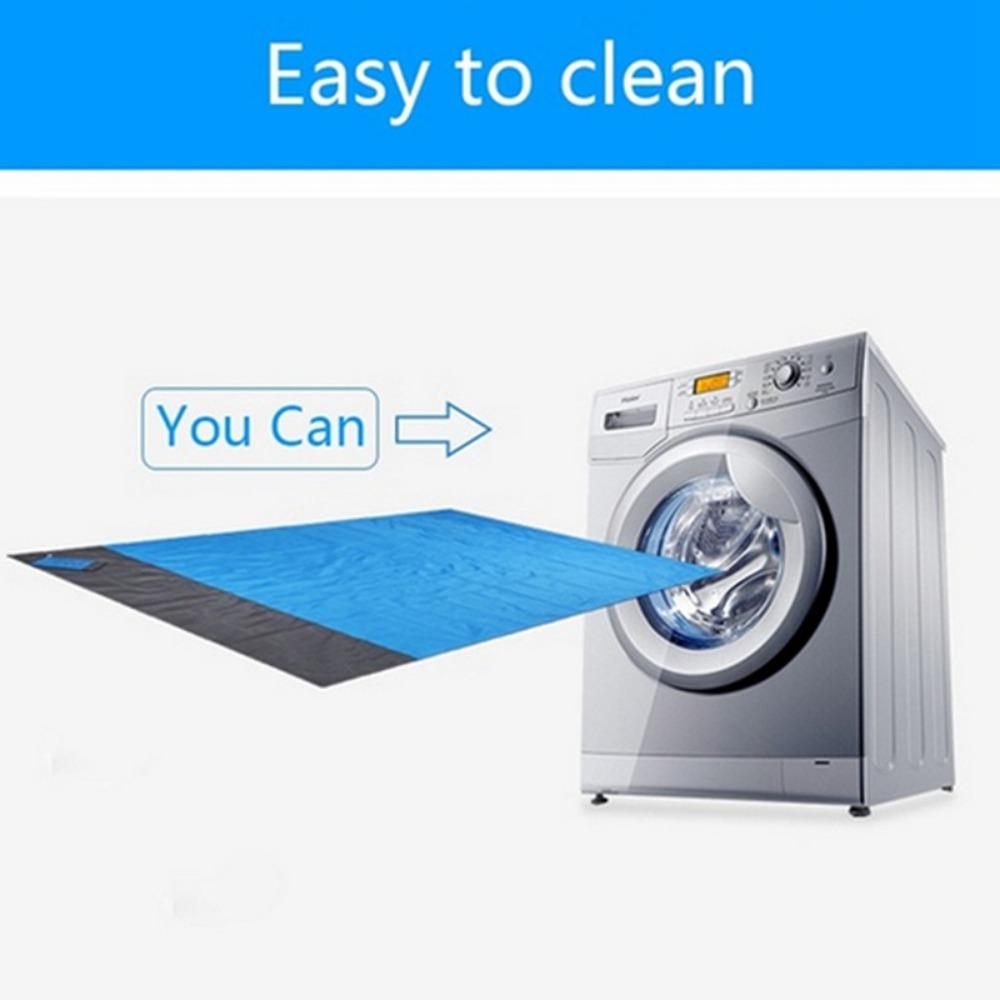 Beach Blanket, Extra Large Sandree Picnic Blanket Compact for 6-7 Persons Waterproof Quick Drying Beach Mat, Pocket Picnic Sheet for Outdoor Travel