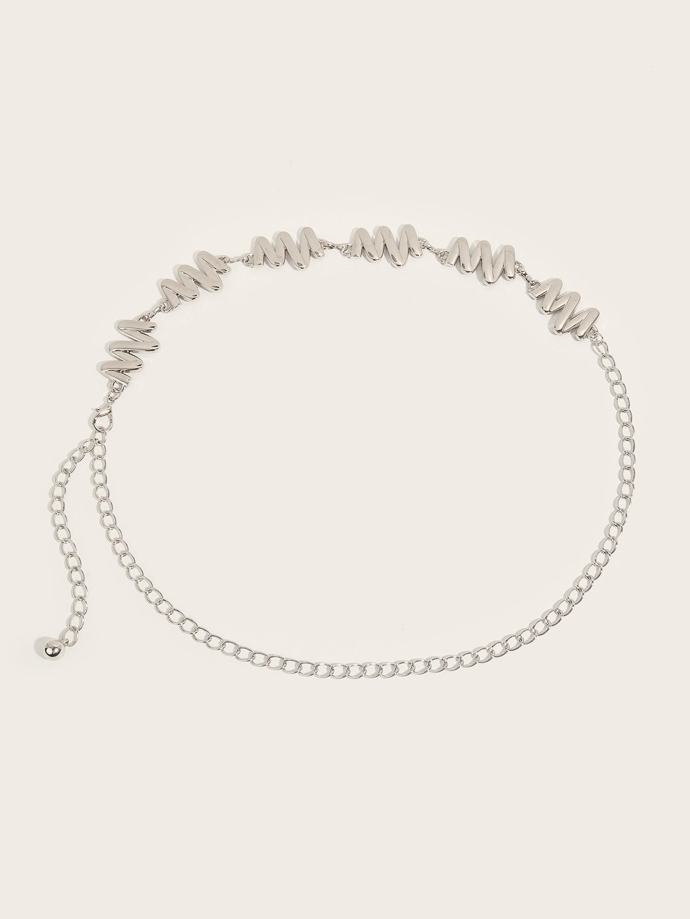 

Легкая роскошь Цепочка на талию Гусеница Женская Нишевая текстура Ретро Металлическая цепочка для ремня Аксессуары Ретро