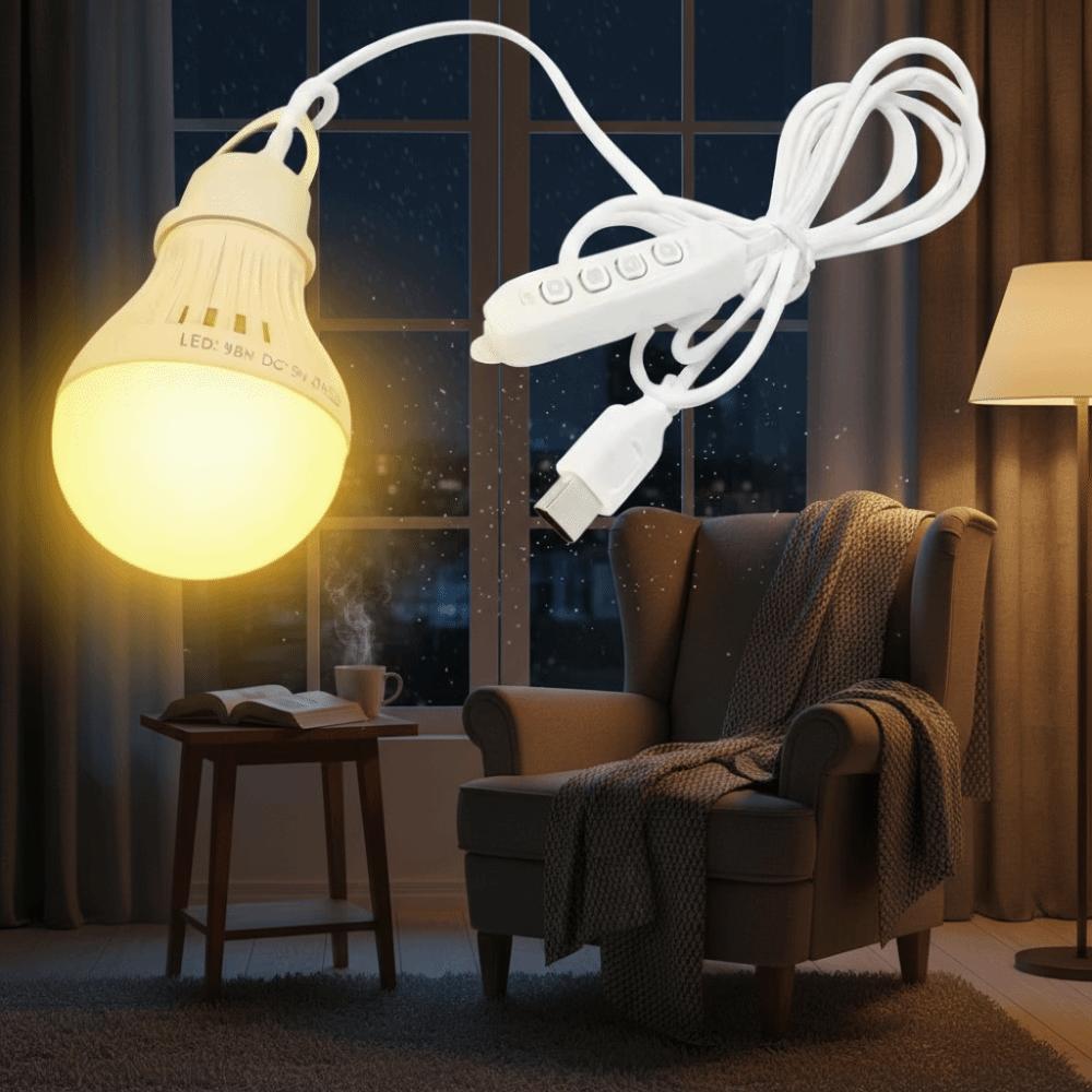 3-Color LED Camping Light Portable Hanging Tent Lamp Durable Dimmable Emergency Bulb  Outdoor