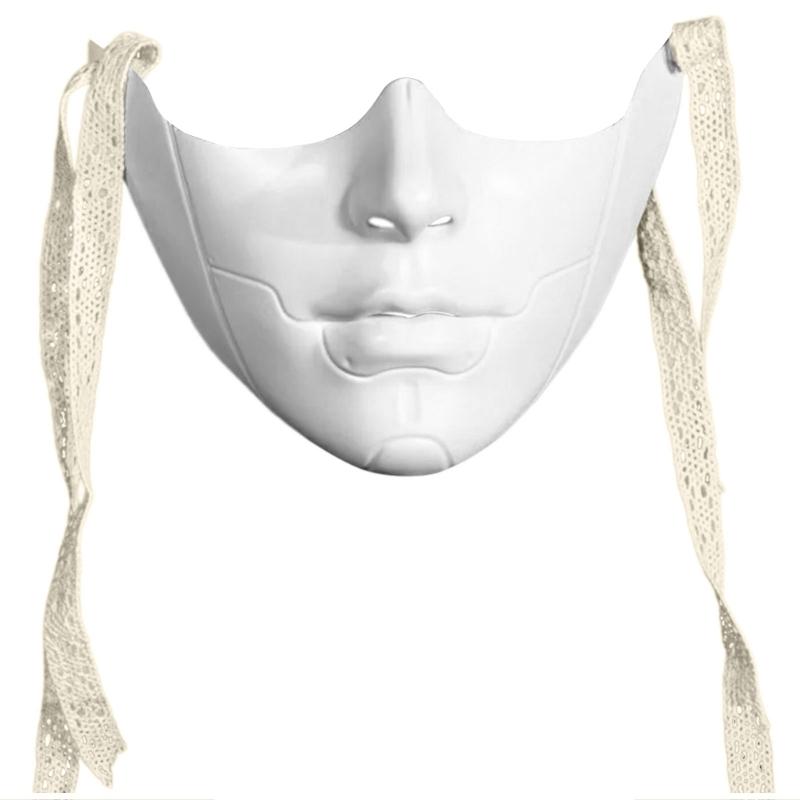 Masquerade Mask Beauty Mask Mechanical Half Face Mask Party Mask Halloween Cosplay Mask for Women Men Aesthetics Mask