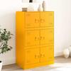 VidaXL Mustard Yellow Buffet 67x39x107 Cm Steel, Cabinet, Sideboard, Storage Cabinet, Cabinets, Cupboard, Buffet 841658
