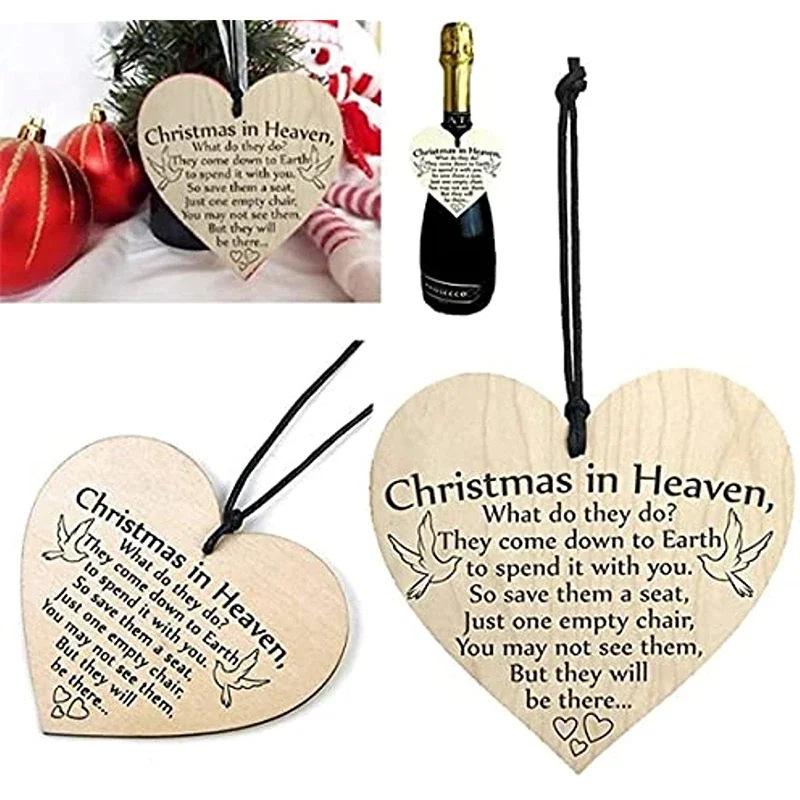Christmas Wooden Heart Tree Ornament