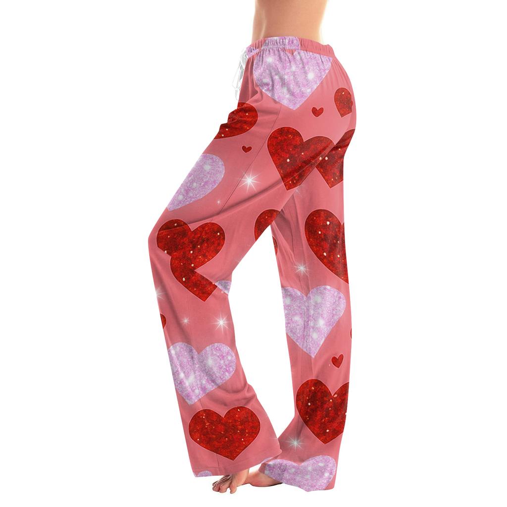 Women's Drawstring  Printed Casual Pants