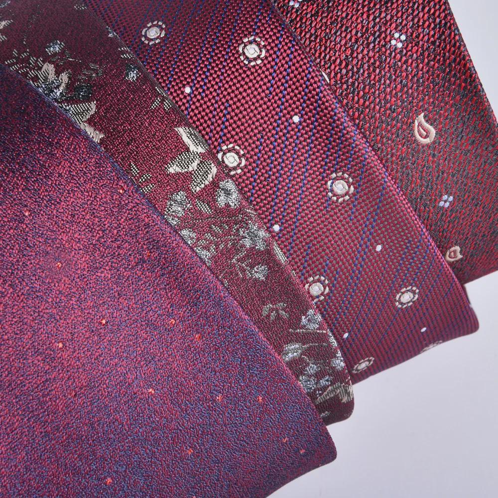 Wine Red Jacquard Tie for Men - Formal Business, Wedding, and Groom 8cm Executive Style
