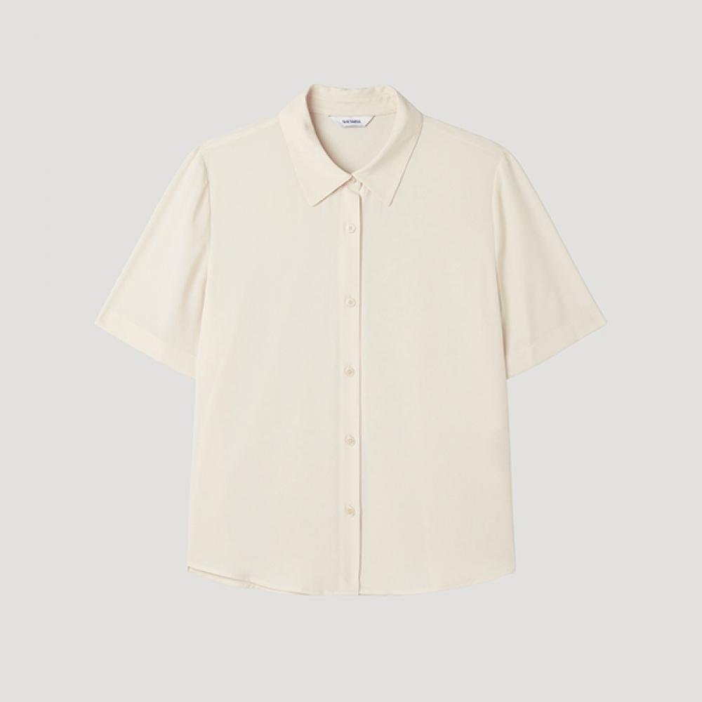 

[She S miss] базовая блузка с коротким рукавом и воротником SWWSTP22010 LB light beige/55