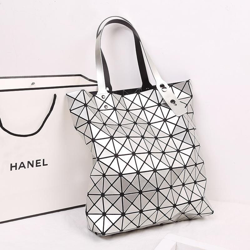 Summer Fashion Simple Diamond Women'S Bag Variety Geometric Splicing Folding Bag Women'S Tide Shoulder Portable