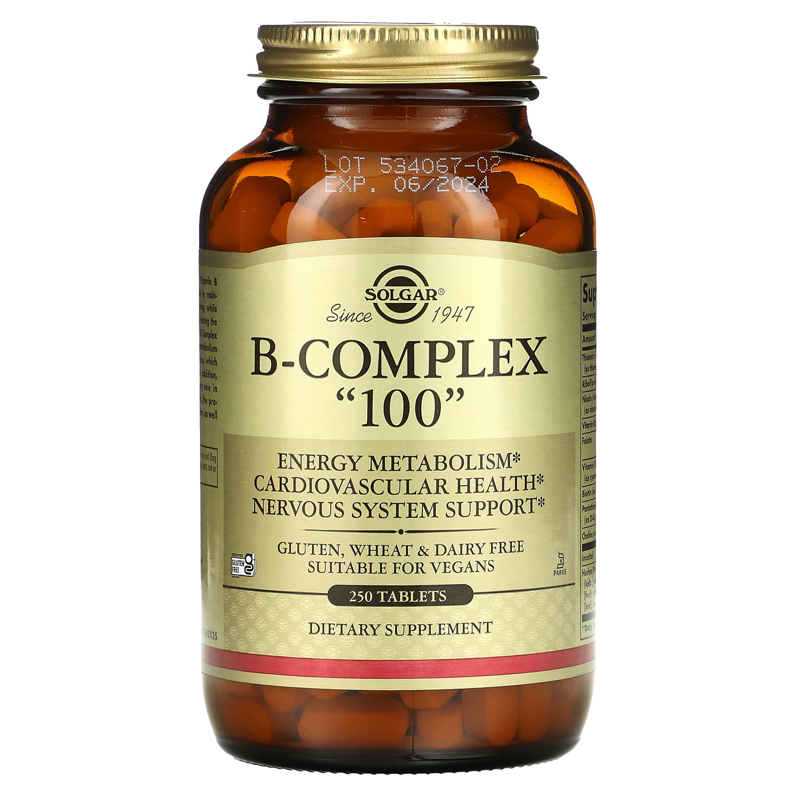 

Solgar, B-complex “100”, 250 tablets