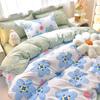 Plant Cashmere Sanded Four-Piece Bedding Set for Dorms & Homes
