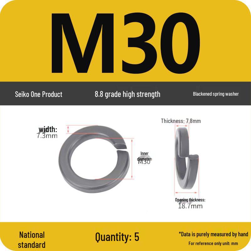 8.8 Grade Black Shock Absorbing Washer M3-M16